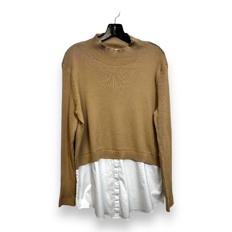 Top Long Sleeve Basic By Calvin Klein O In Nude, Size: Xl