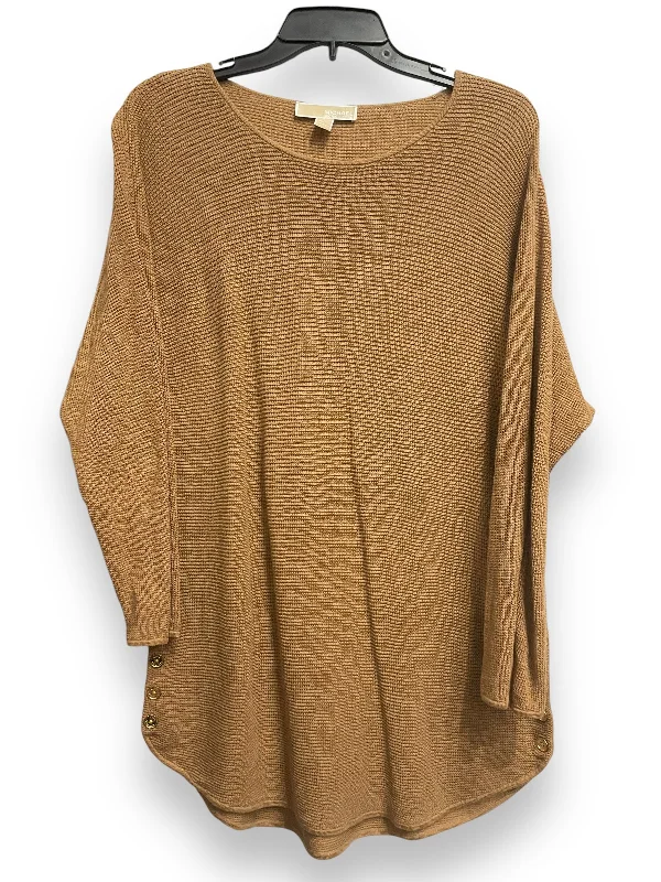 Top Long Sleeve Basic By Michael By Michael Kors In Brown, Size: L