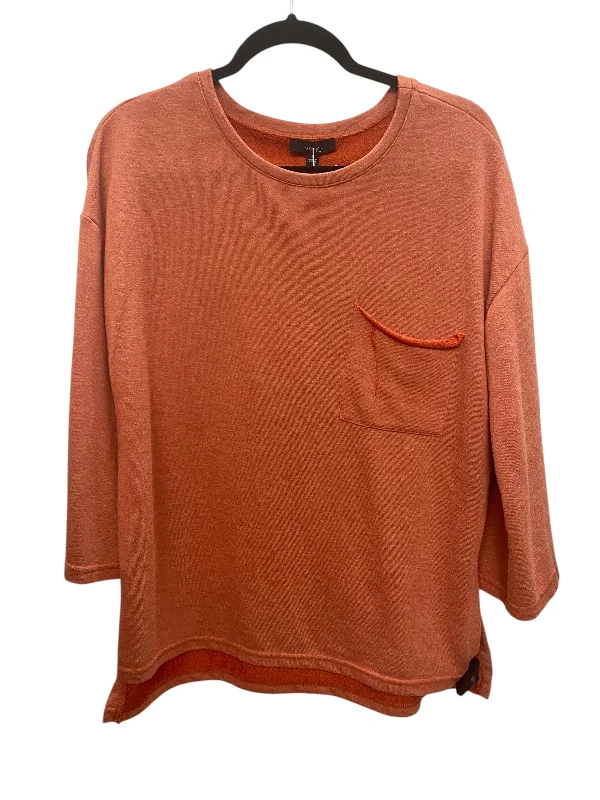 Top Long Sleeve Basic By Very J In Orange, Size: S