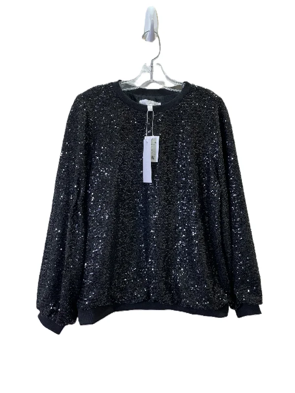 Top Long Sleeve By Adyson Parker In Black, Size: S