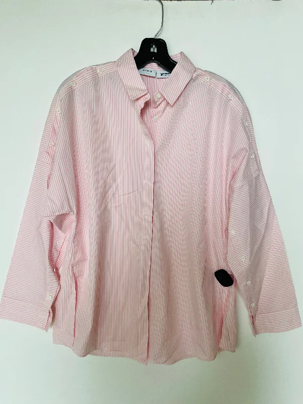 Top Long Sleeve By Akris In Pink, Size: 8