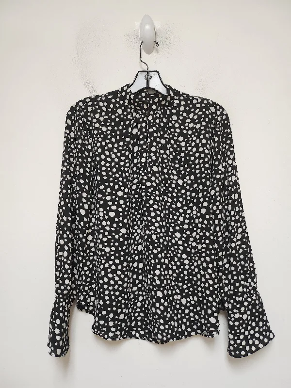 Top Long Sleeve By Ann Taylor In Polkadot Pattern, Size: Xs