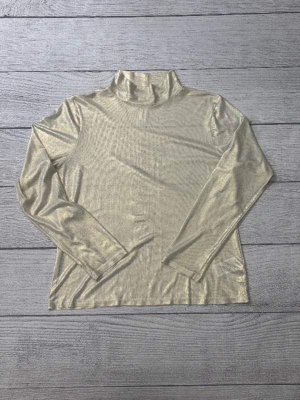 Top Long Sleeve By Anthropologie In Gold, Size: Xl