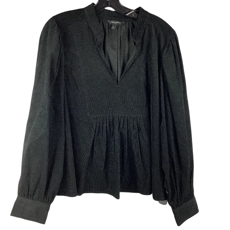 Top Long Sleeve By Banana Republic In Black, Size: Xl