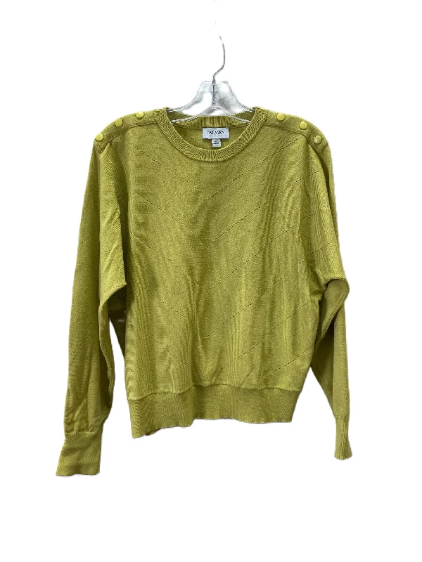 Top Long Sleeve By Carmen By Carmen Marc Valvo In Yellow, Size: M