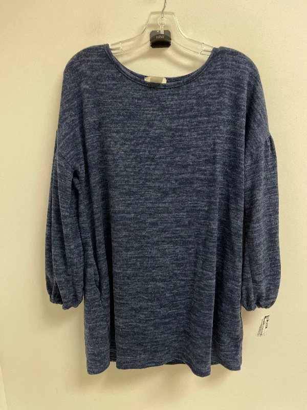 Top Long Sleeve By Clothes Mentor In Blue, Size: L