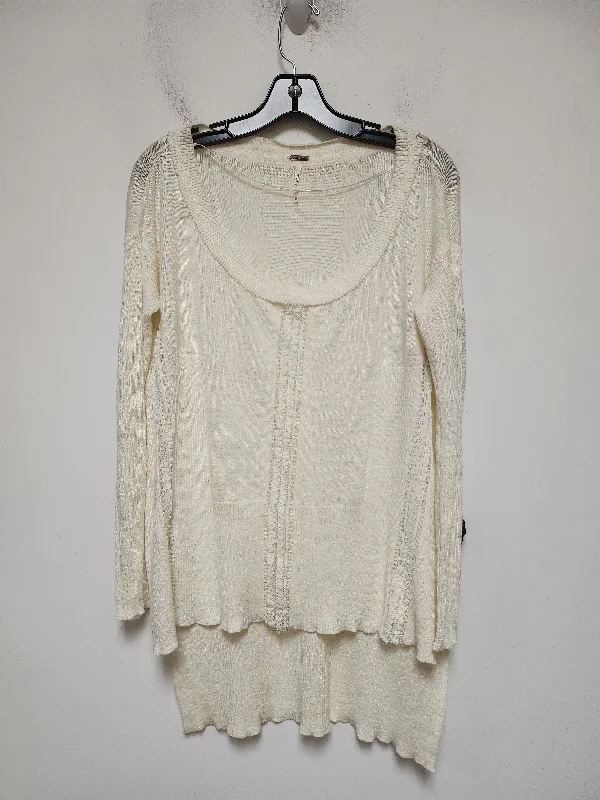 Top Long Sleeve By Free People In Cream, Size: Xs