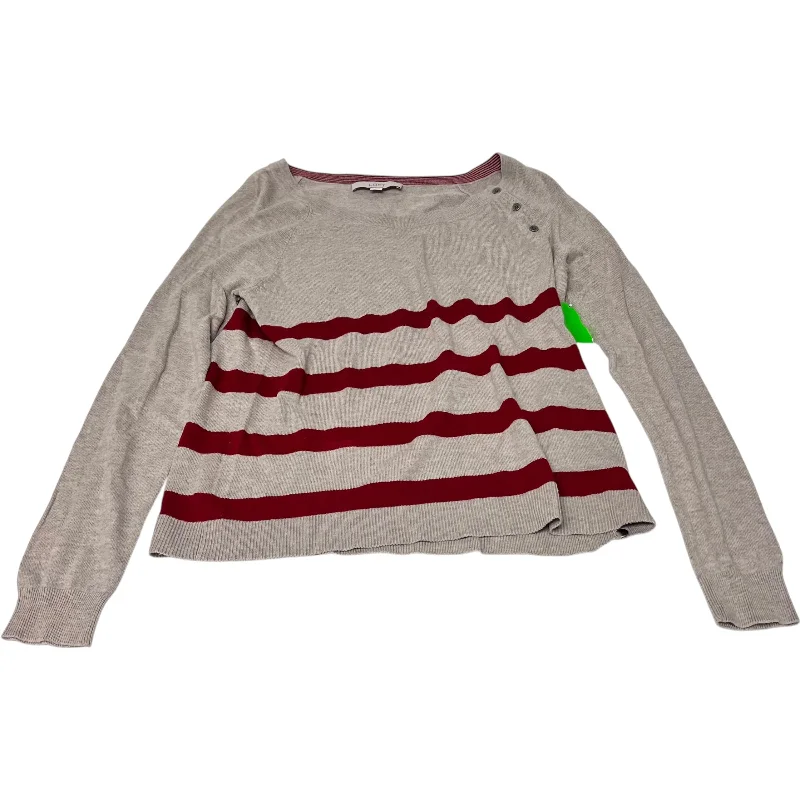 Top Long Sleeve By Loft In Striped Pattern, Size: M