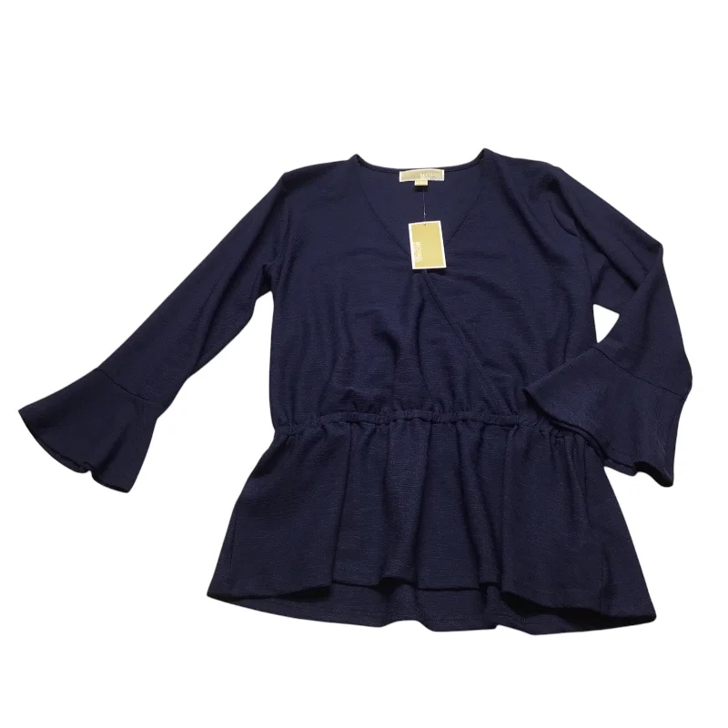 Top Long Sleeve By Michael By Michael Kors In Blue, Size: M