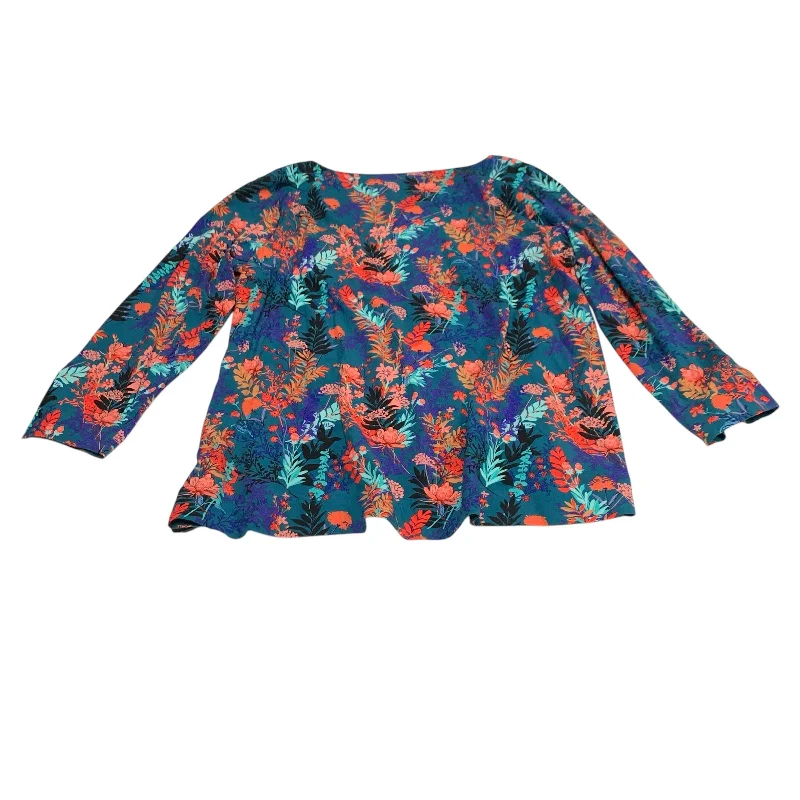 Top Long Sleeve By Soft Surroundings In Floral Print, Size: 1x