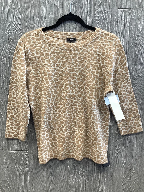 Top Long Sleeve By Talbots In Tan, Size: Lp