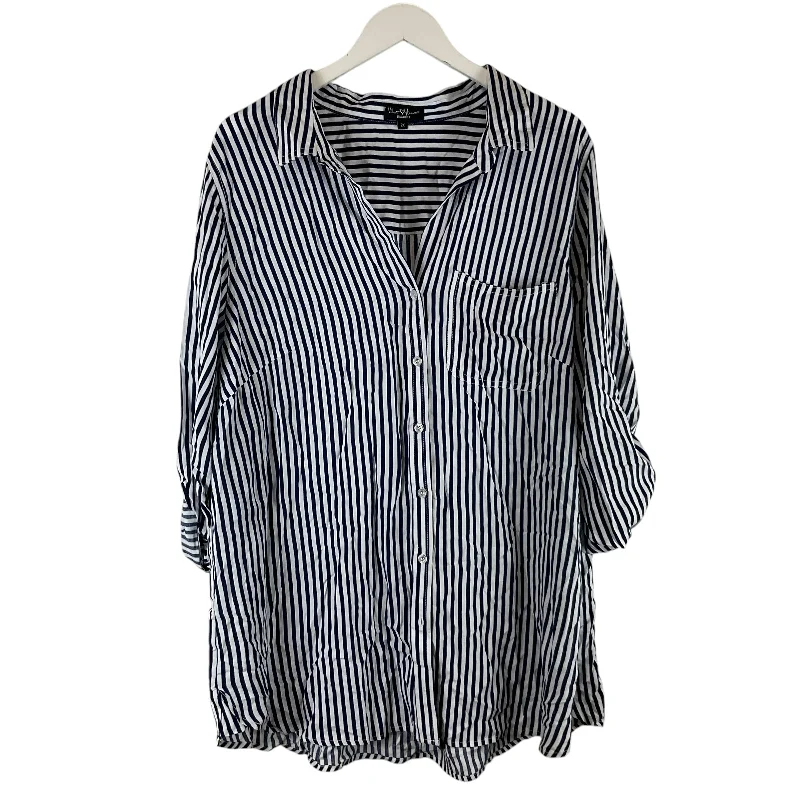 Top Long Sleeve By Velvet Heart In Striped Pattern, Size: 2x