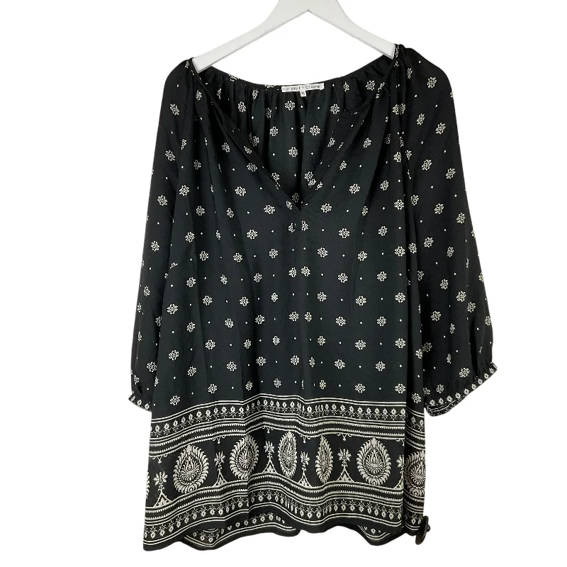 Top Long Sleeve By Violet And Claire In Black, Size: 3x