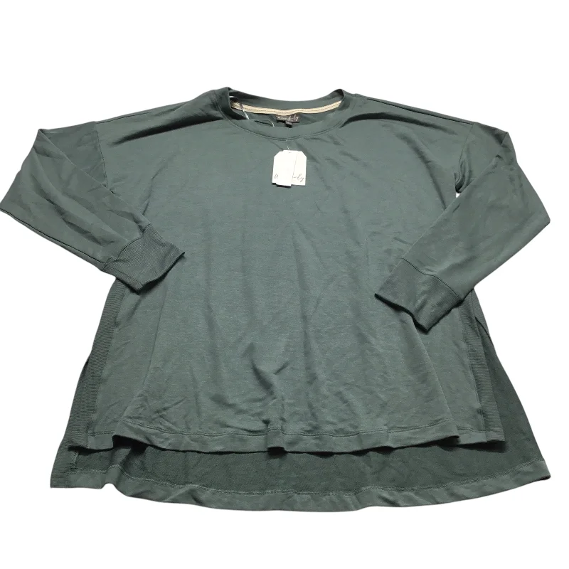 Top Long Sleeve By Wonderly In Green, Size: L