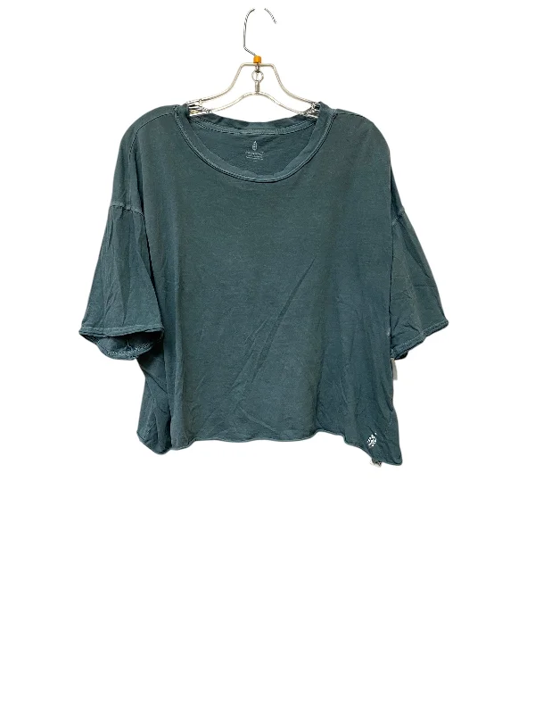 Top Short Sleeve Basic By Free People In Teal, Size: L