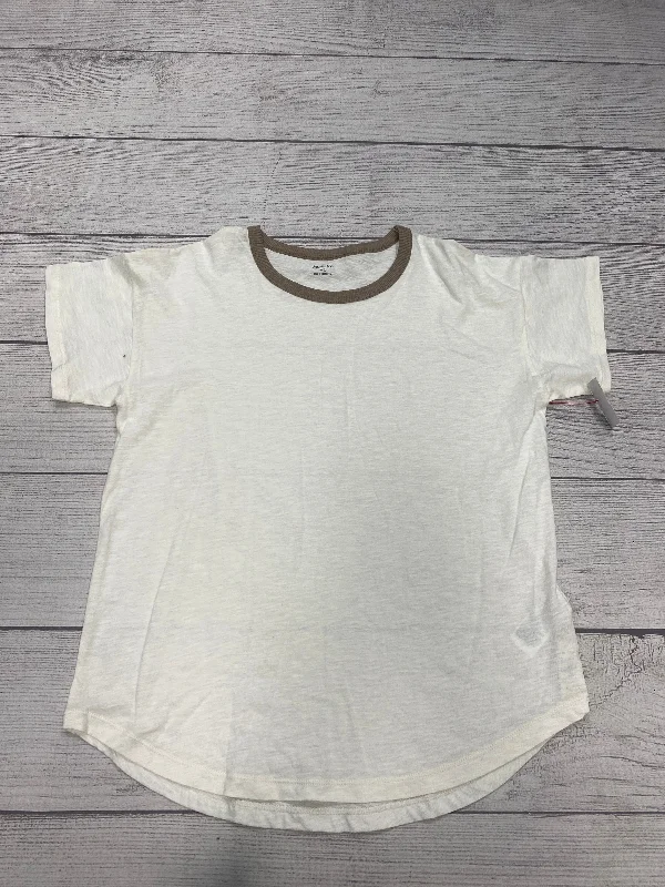 Top Short Sleeve Basic By Madewell In White, Size: L