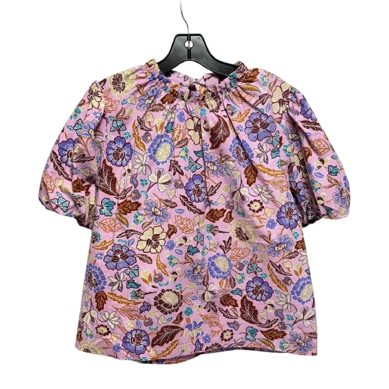 Top Short Sleeve By Ann Taylor In Multi-colored, Size: L