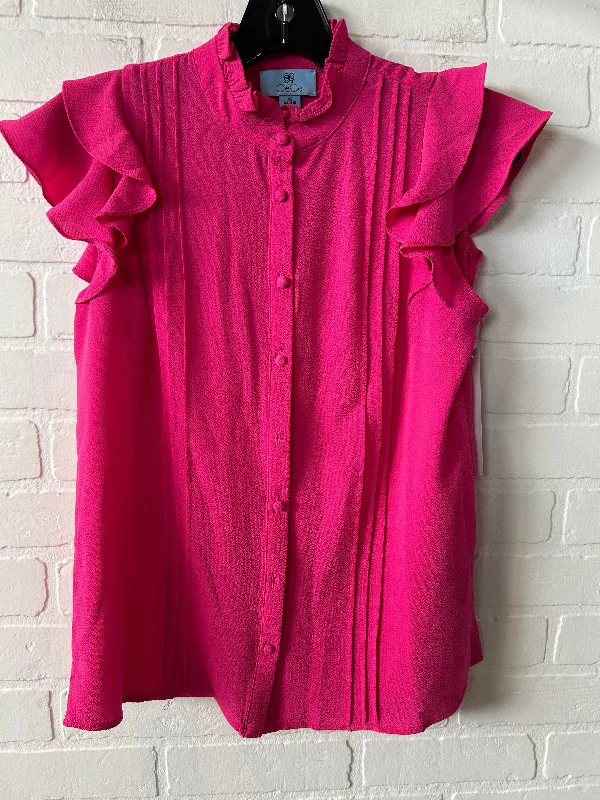 Top Short Sleeve By Cece In Pink, Size: Xs