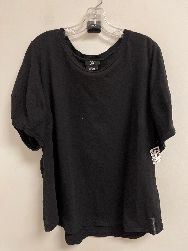 Top Short Sleeve By Clothes Mentor In Black, Size: M