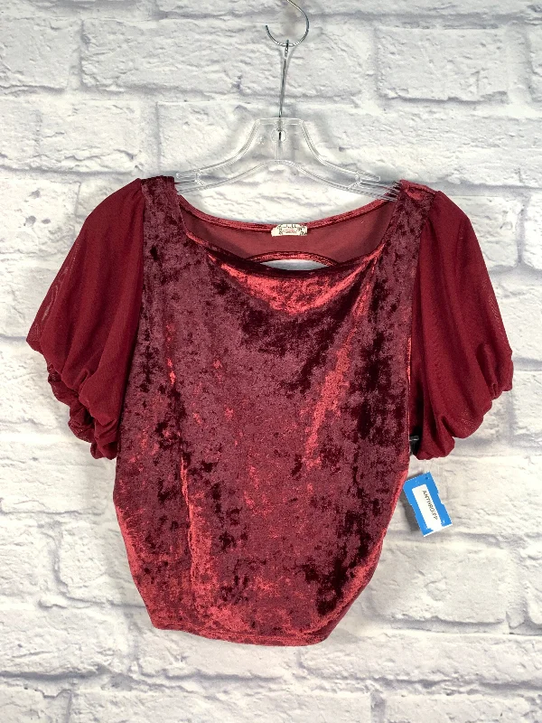 Top Short Sleeve By Free People In Red, Size: S