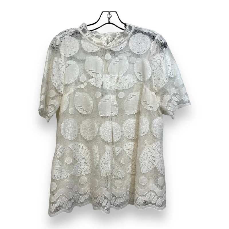 Top Short Sleeve By Hd In Paris In White, Size: L