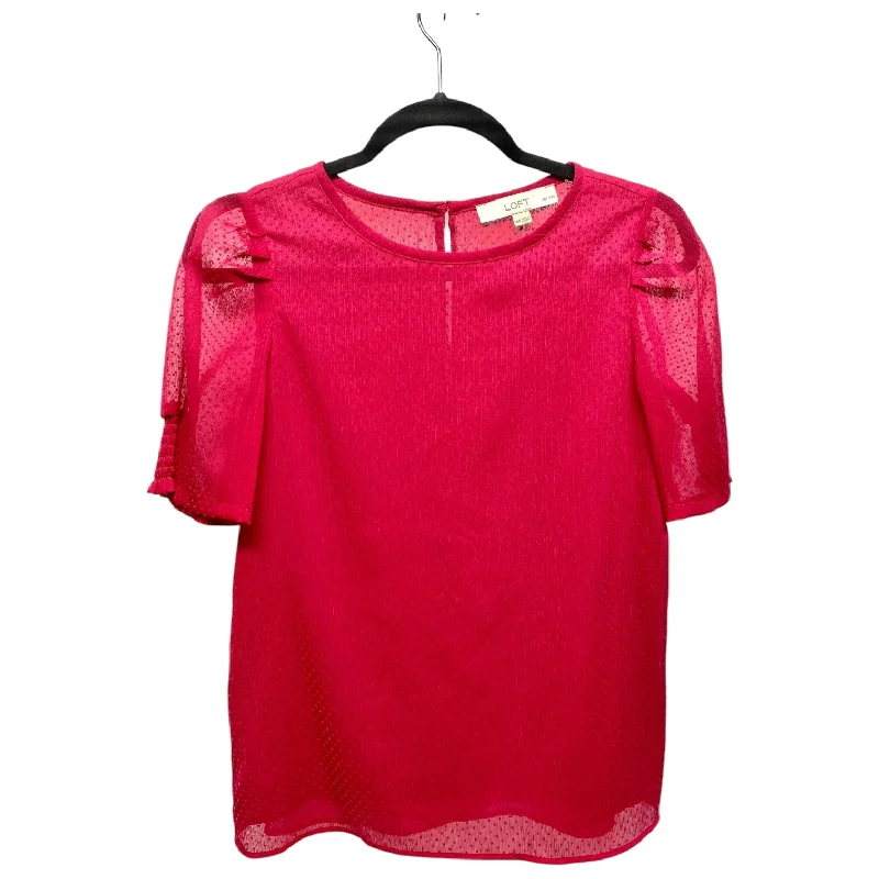 Top Short Sleeve By Loft In Red, Size: Xsp