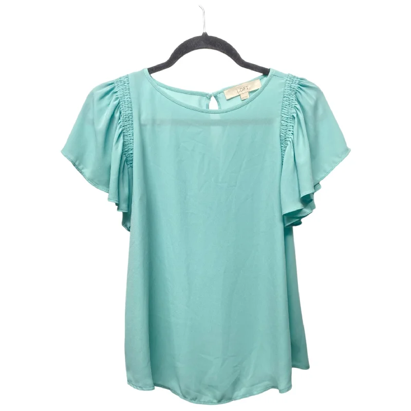 Top Short Sleeve By Loft In Teal, Size: Xxs