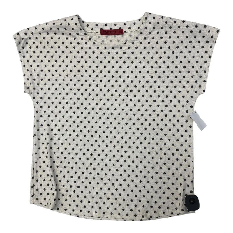 Top Short Sleeve By LOVE SCARLETT In Polkadot Pattern, Size: L