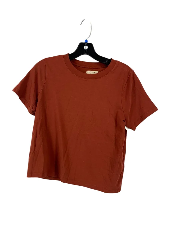 Top Short Sleeve By Madewell In Brown, Size: Xs