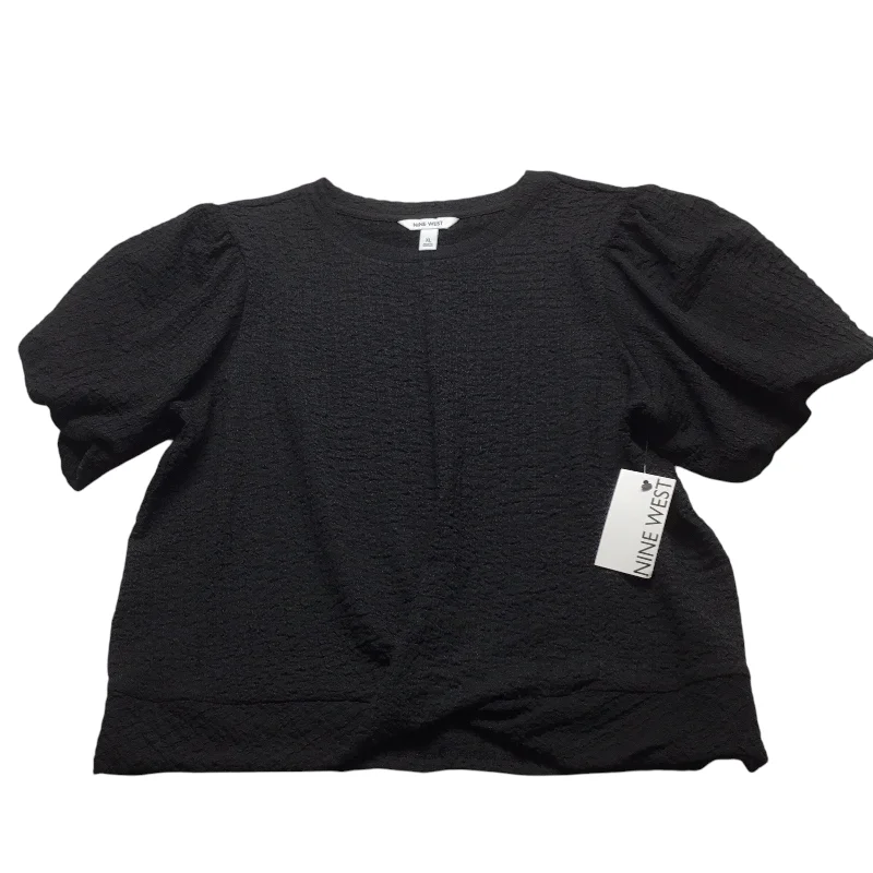 Top Short Sleeve By Nine West In Black, Size: Xl