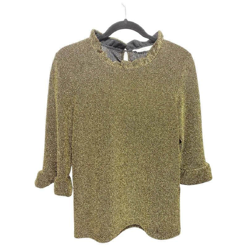 Top Short Sleeve By Numph In Gold, Size: L