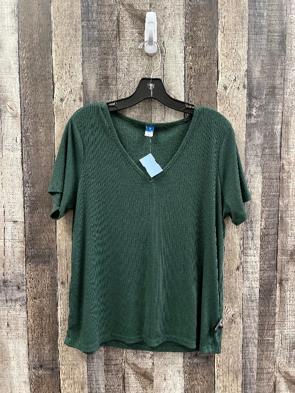 Top Short Sleeve By Old Navy In Green, Size: M