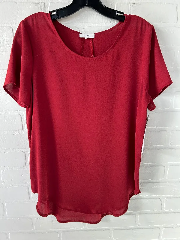 Top Short Sleeve By Pleione In Red, Size: S