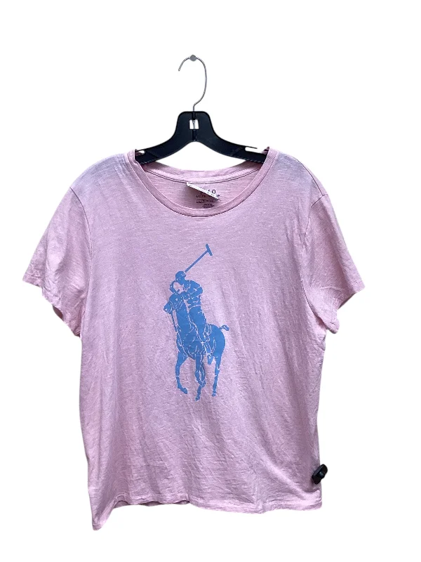 Top Short Sleeve By Polo Ralph Lauren In Pink, Size: Xl