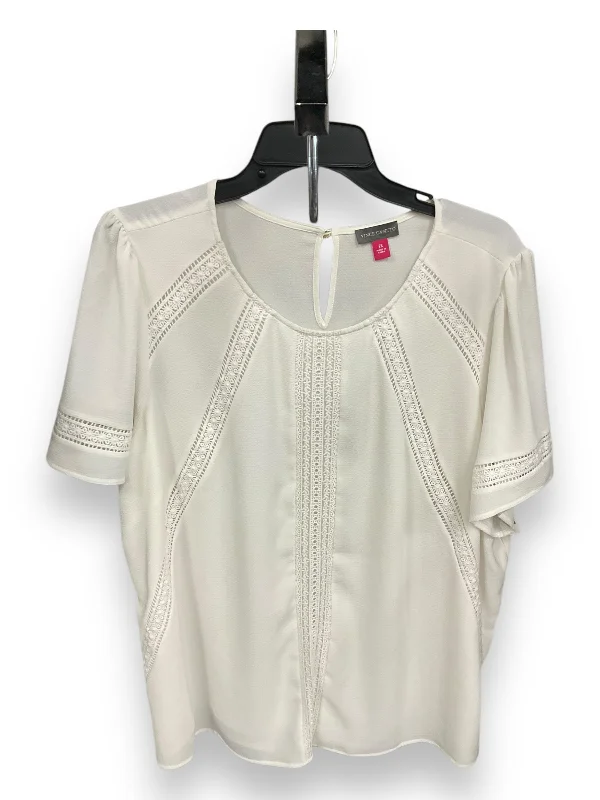 Top Short Sleeve By Vince Camuto In Ivory, Size: 2x