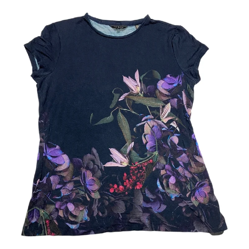 Top Short Sleeve Designer By Ted Baker In Multi-colored, Size: L