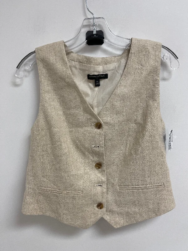 Vest Other By Banana Republic In Cream, Size: M