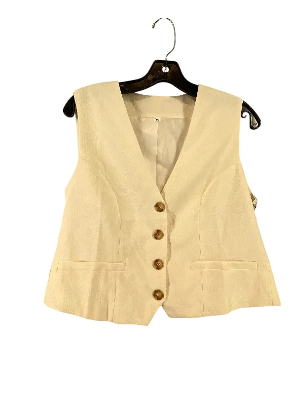 Vest Other By Clothes Mentor In Cream, Size: M