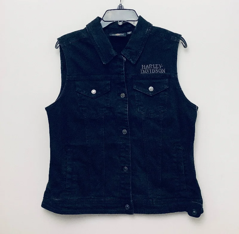 Vest Other By Harley Davidson In Black Denim, Size: L