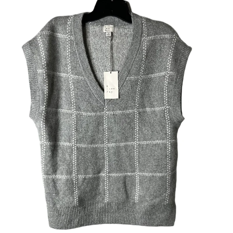 Vest Sweater By A New Day In Grey, Size: S