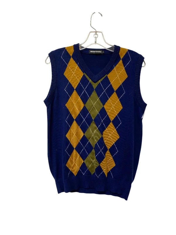 Vest Sweater By Clothes Mentor In Blue, Size: S