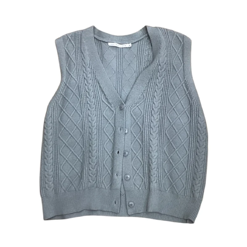 Vest Sweater By Clothes Mentor In Green, Size: L