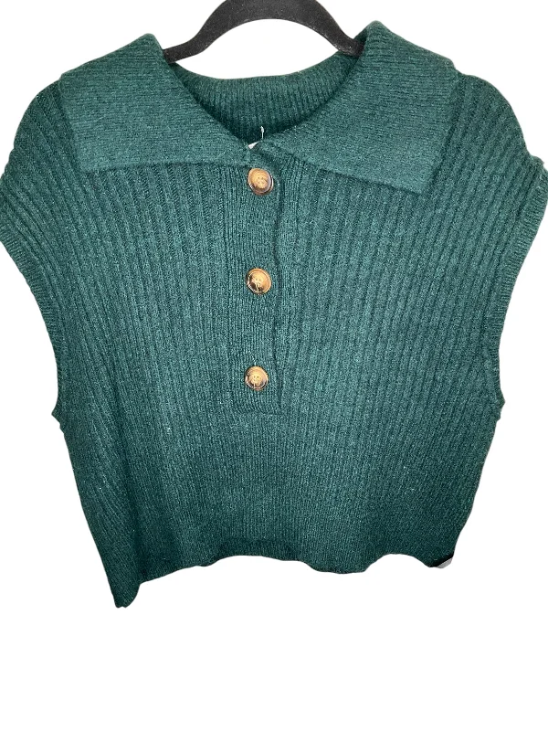 Vest Sweater By Cmc In Green, Size: Xl