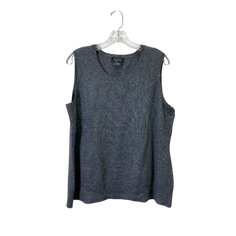 Vest Sweater By Bloomingdales In Grey, Size:1X