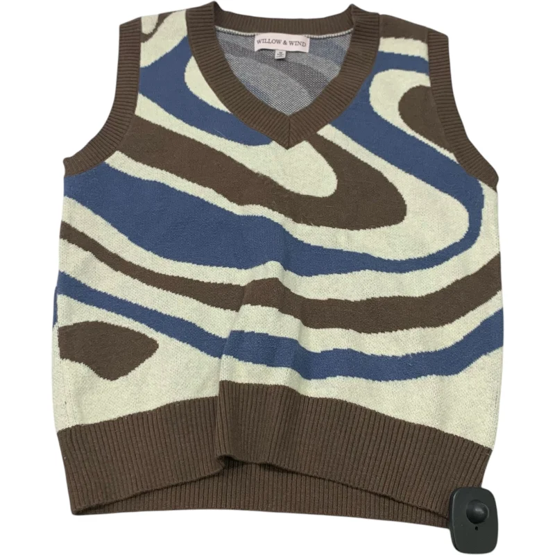 Vest Sweater By Willow and Wind In Multi-colored, Size: M