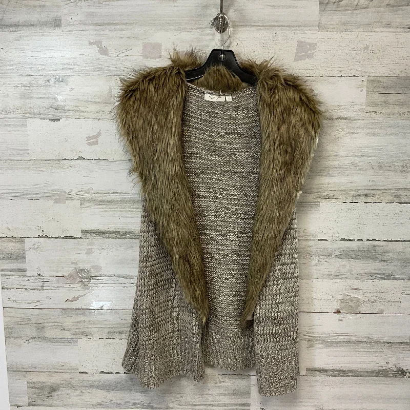 Vest Sweater By Rd Style In Brown, Size: M