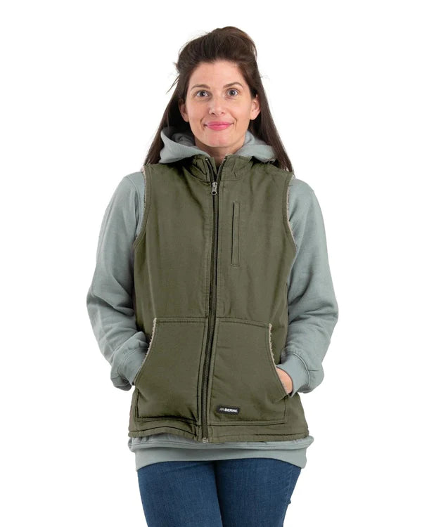 Women's Sherpa-lined Softstone Duck Vest