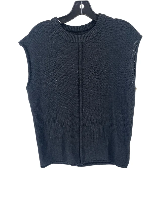 Vest Sweater By Clothes Mentor In Black, Size: S