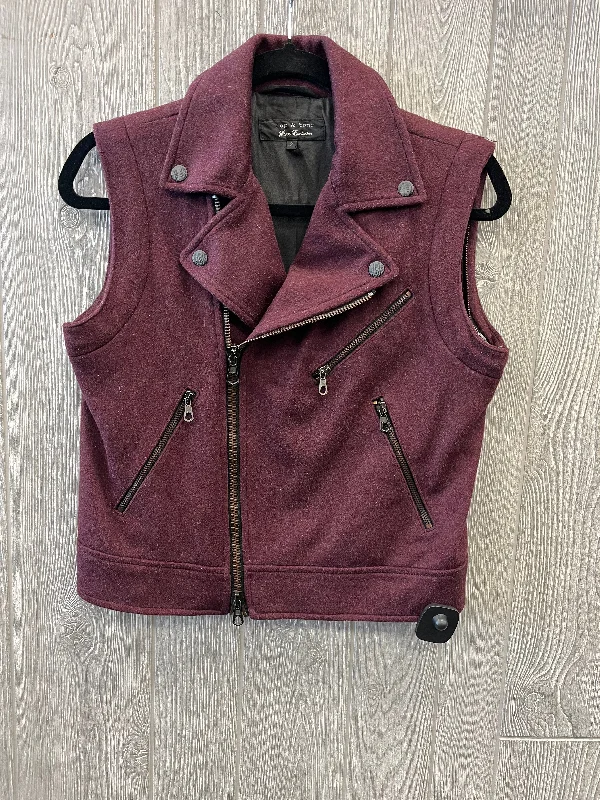 Vest Other By Rag And Bone In Maroon, Size: Xs