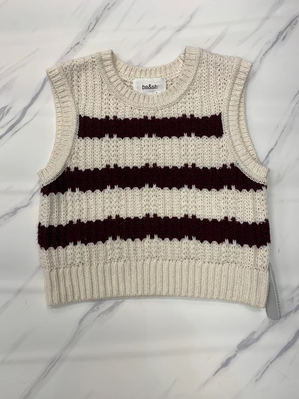 Vest Sweater By Cmb In Striped Pattern, Size: Xs